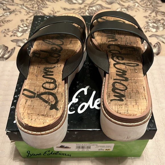 Sam Edelman black platform sandals size 8.5 - Picture 4 of 6